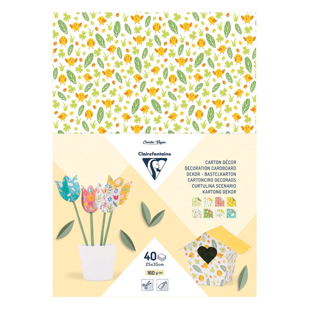 Clairefontaine Spring 25x35cm 160gsm 40 Sheet Decoration Cardboard