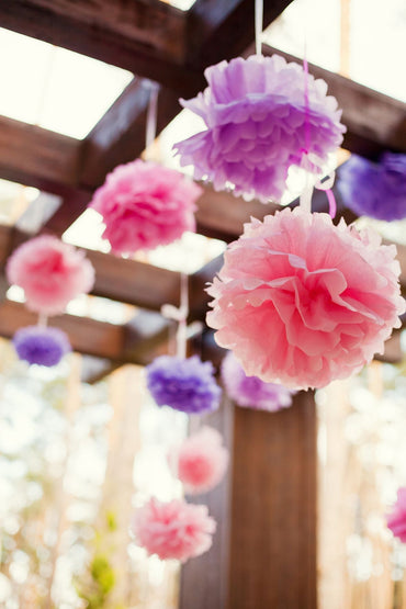 Clairefontaine Mauve Crepe Pompoms Pack of 3