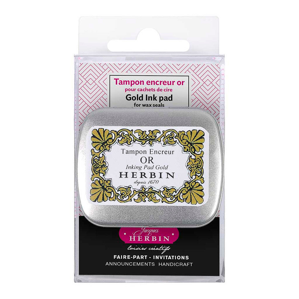 Jacques Herbin Gold Ink Pad For Wax Seal