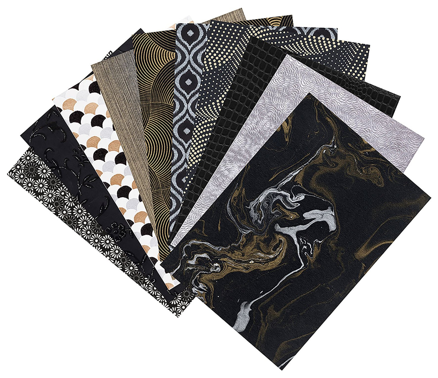 Clairefontaine Metallic Blacks A4 20 Sheet 120gsm Artisian Paper Pad