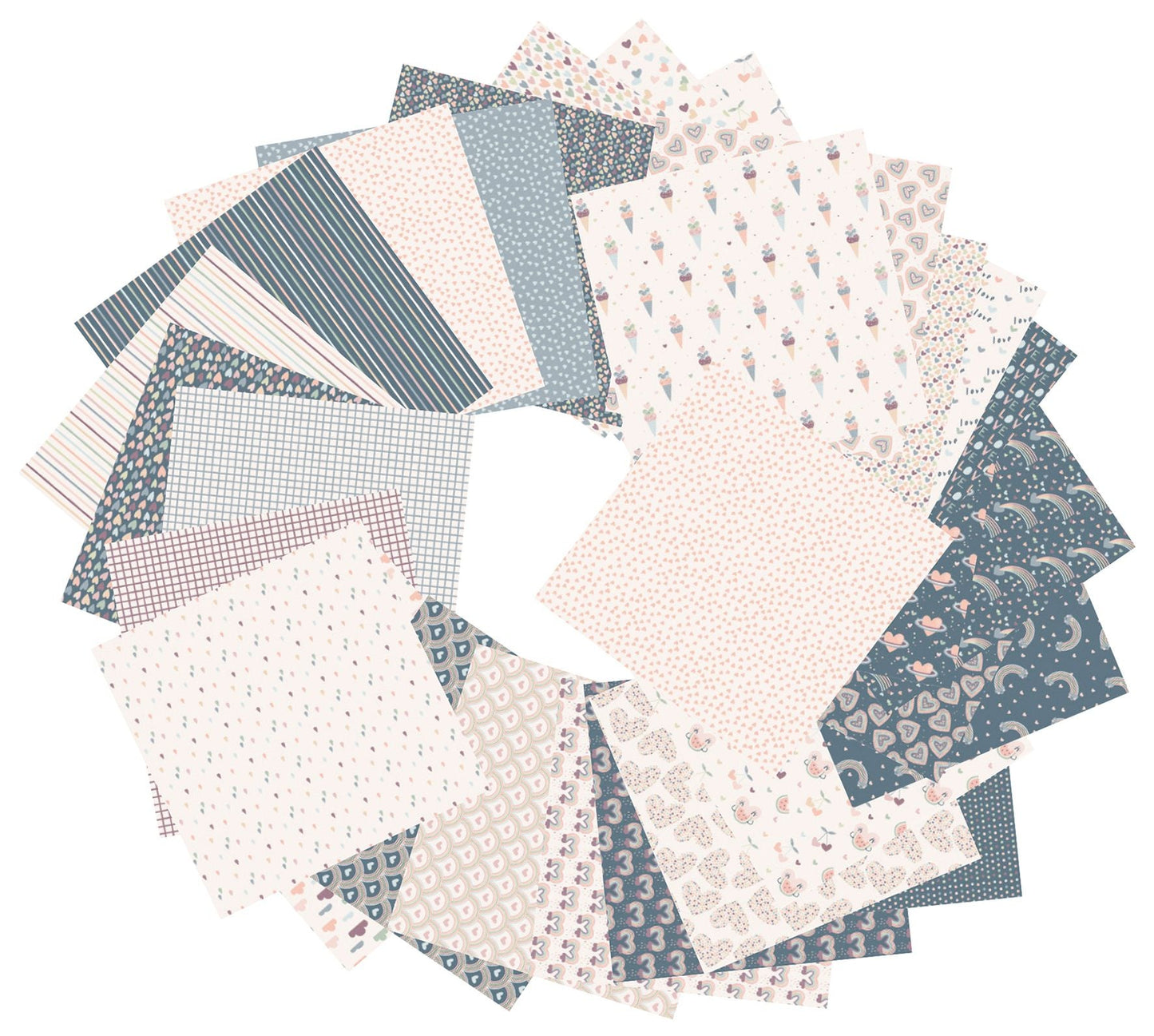 Clairefontaine Little Love 15x15cm 60 Sheet 70gsm Origami Paper