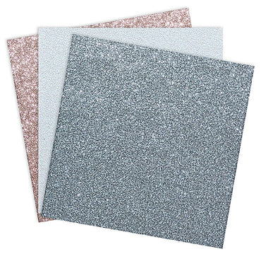 Clairefontaine Adhesive Glitter 250gsm 30.5x30.5cm Cutting Paper Pack of 6