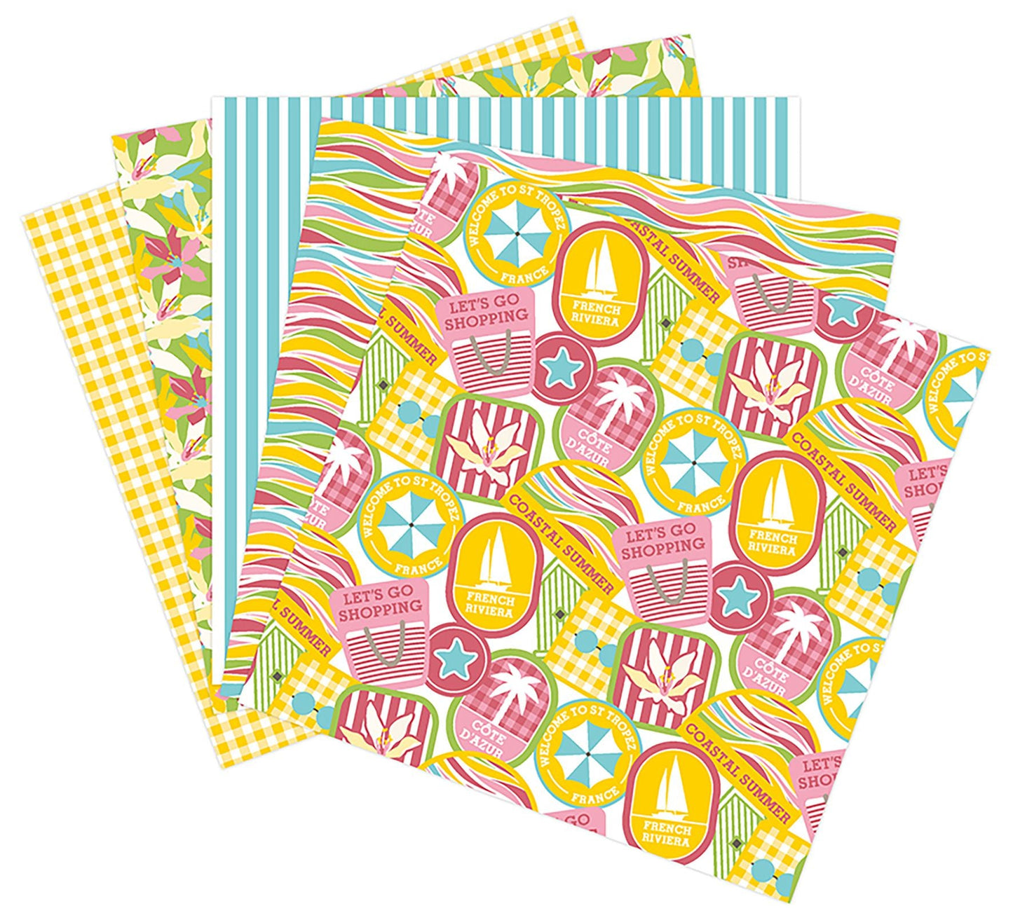 Clairefontaine Printed 200gsm 30.5x30.5cm Cutting Paper Pack of 5