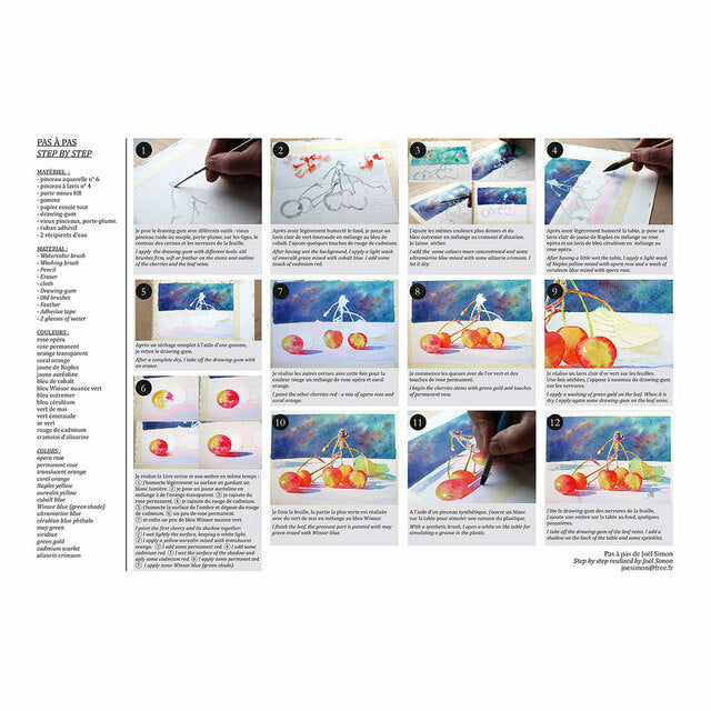 Clairefontaine Etival Pad Flowers A4 300gsm 12 Sheets