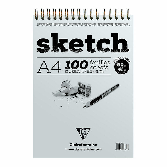 Clairefontaine Sketch Spiral Pad Ivory