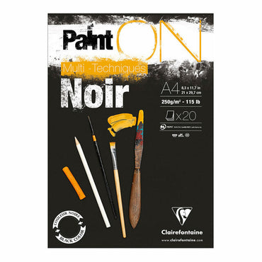 Clairefontaine Painton Pad Black 20 Sheets