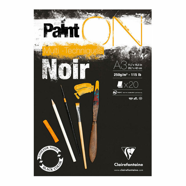 Clairefontaine Painton Pad Black 20 Sheets