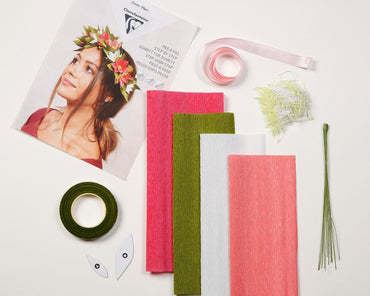 Clairefontaine Flower Wreath Crepe Paper Kit