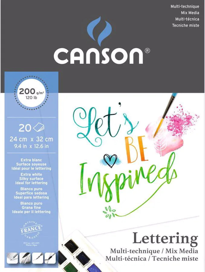 Canson Lettering 200gsm 24x32cm Pads