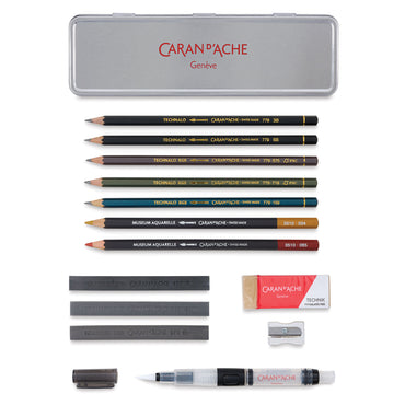 Caran D'ache Graphite Line Multi-Techniques Water-Soluble Pencils Set of 13