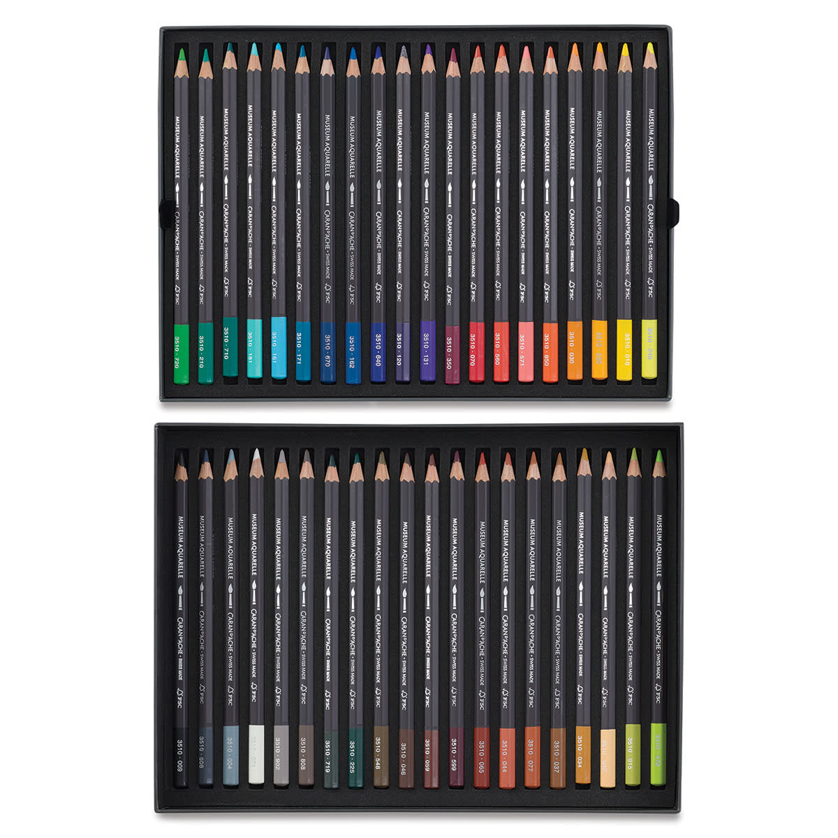 Caran D'Ache Museum Aquarelle Pencils Set of 40 Assorted Colours