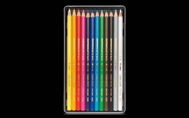 Caran D'ache Supracolour Soft Aquarelle Colour Pencil Set of 12