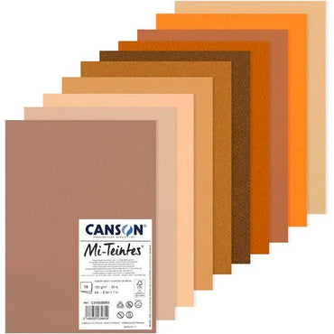 Canson Mi-Teintes A3 160gsm Assorted Colours Paper Pack of 10