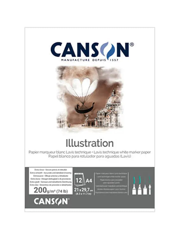 Canson Illustration 200gsm 12 Sheets Pads