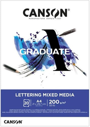Canson Graduate Lettering Mix 200gsm 20 Sheet Pads