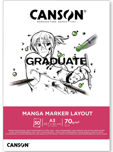 Canson Graduate Manga Layout 70gsm 50 Sheet Pads