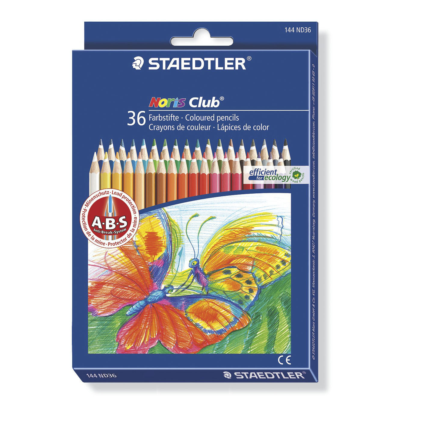 Staedtler Coloured Pencils Noris Club Full Length Pack of 36