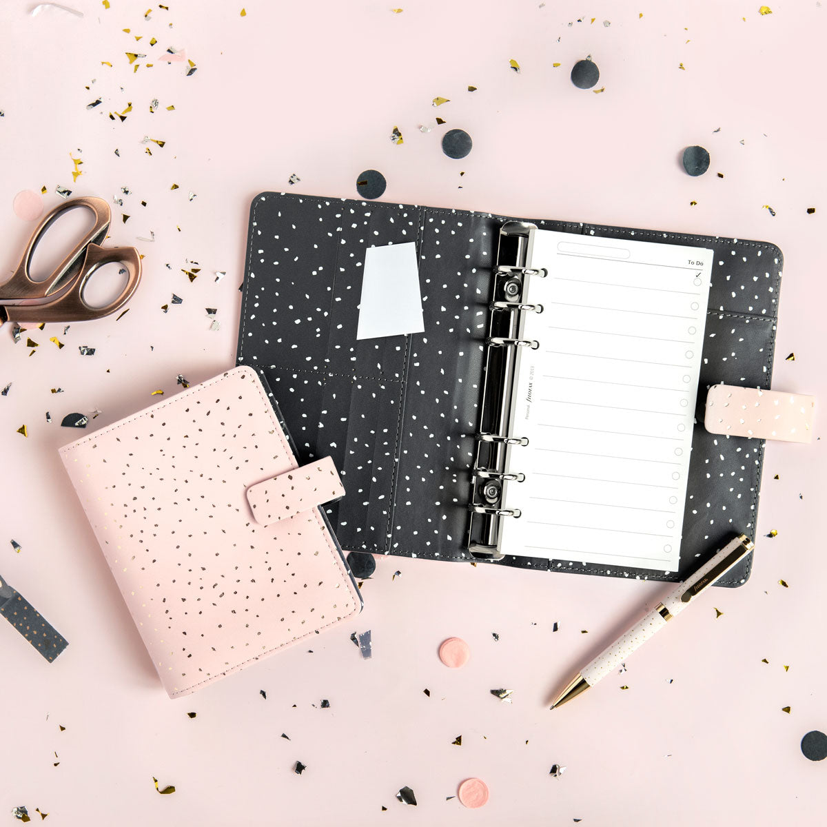 Filofax Organiser Confetti Pocket Rose Quartz