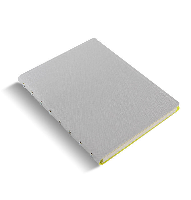 Filofax A5 Saffiano Grey/fluro Yellow Notebook