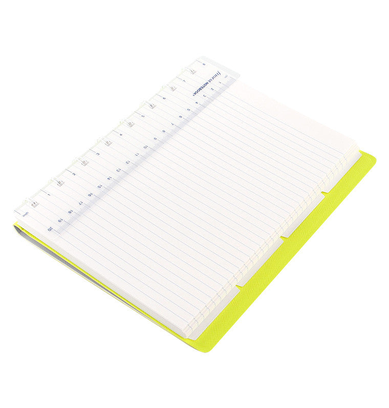 Filofax A5 Saffiano Grey/fluro Yellow Notebook
