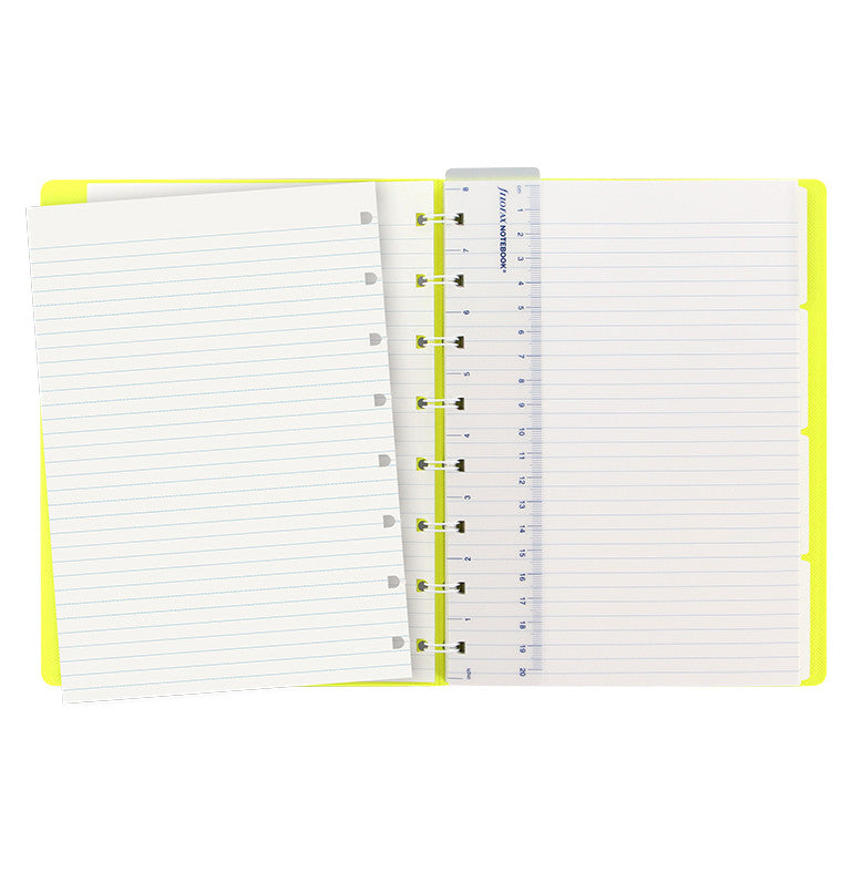 Filofax A5 Saffiano Grey/fluro Yellow Notebook