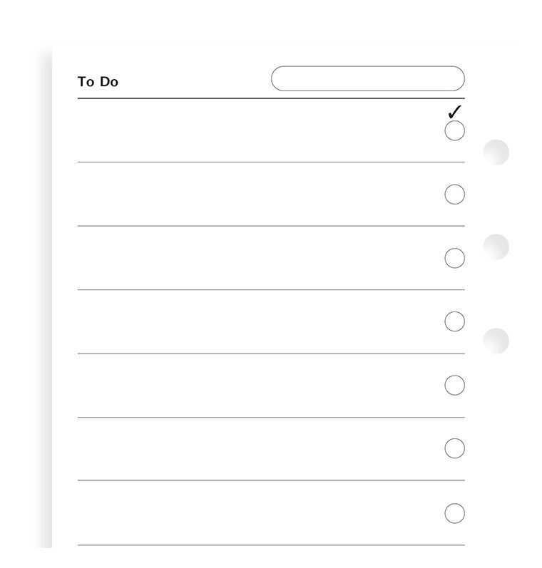 Filofax To Do Pad Personal Refill