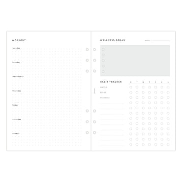 Filofax A5 Wellness Tracker Refill Pack