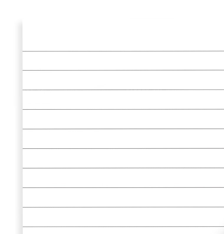 Filofax White Lined Notepad Pocket Organiser Refill