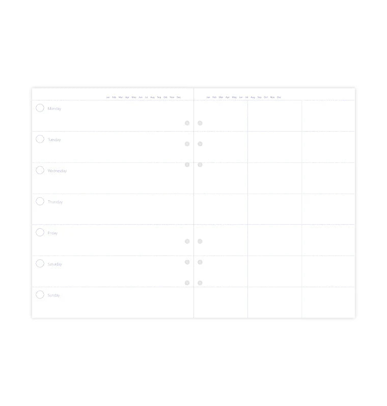 Filofax Clipbook A5 Week to View Refill