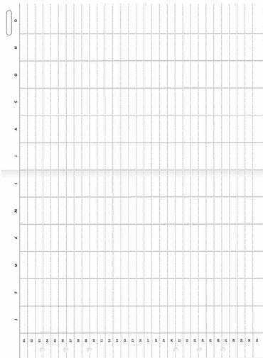 Filofax Undated Clipbook Refill A5 Year Planner