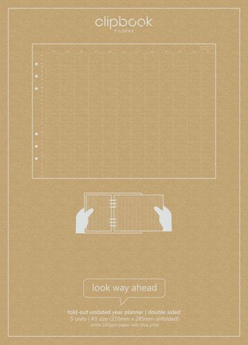 Filofax Undated Clipbook Refill A5 Year Planner