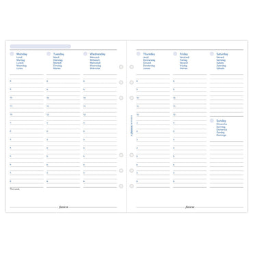 Filofax Any Year A5 Week to View Diary Refill