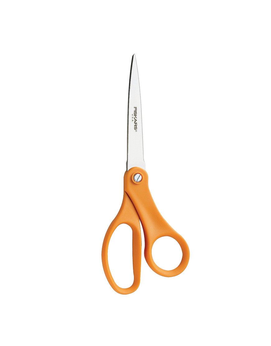 Fiskars 8 Inch Orange Handle Straight Scissors
