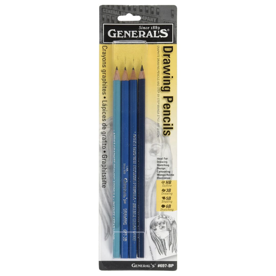General's Drawing Graphite Pencils Set of 4