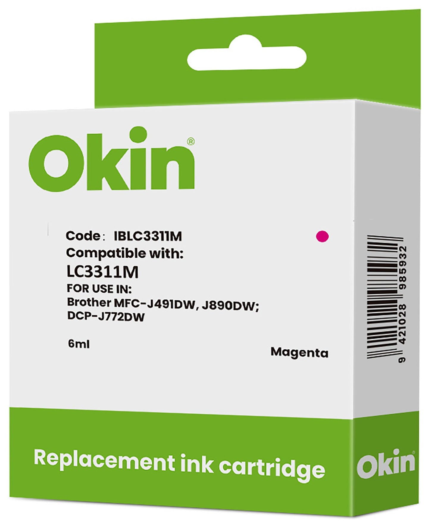 Okin Compatible Brother Lc3311m Magenta Ink Cartridge