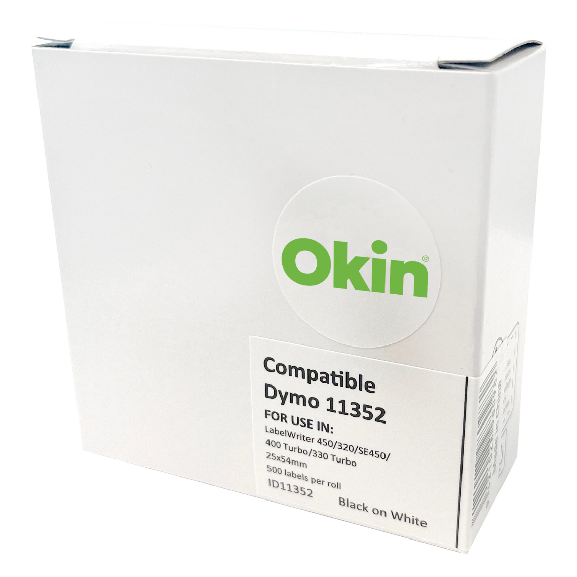Okin Compatible Dymo LW Labels 54x25mm 500 Roll