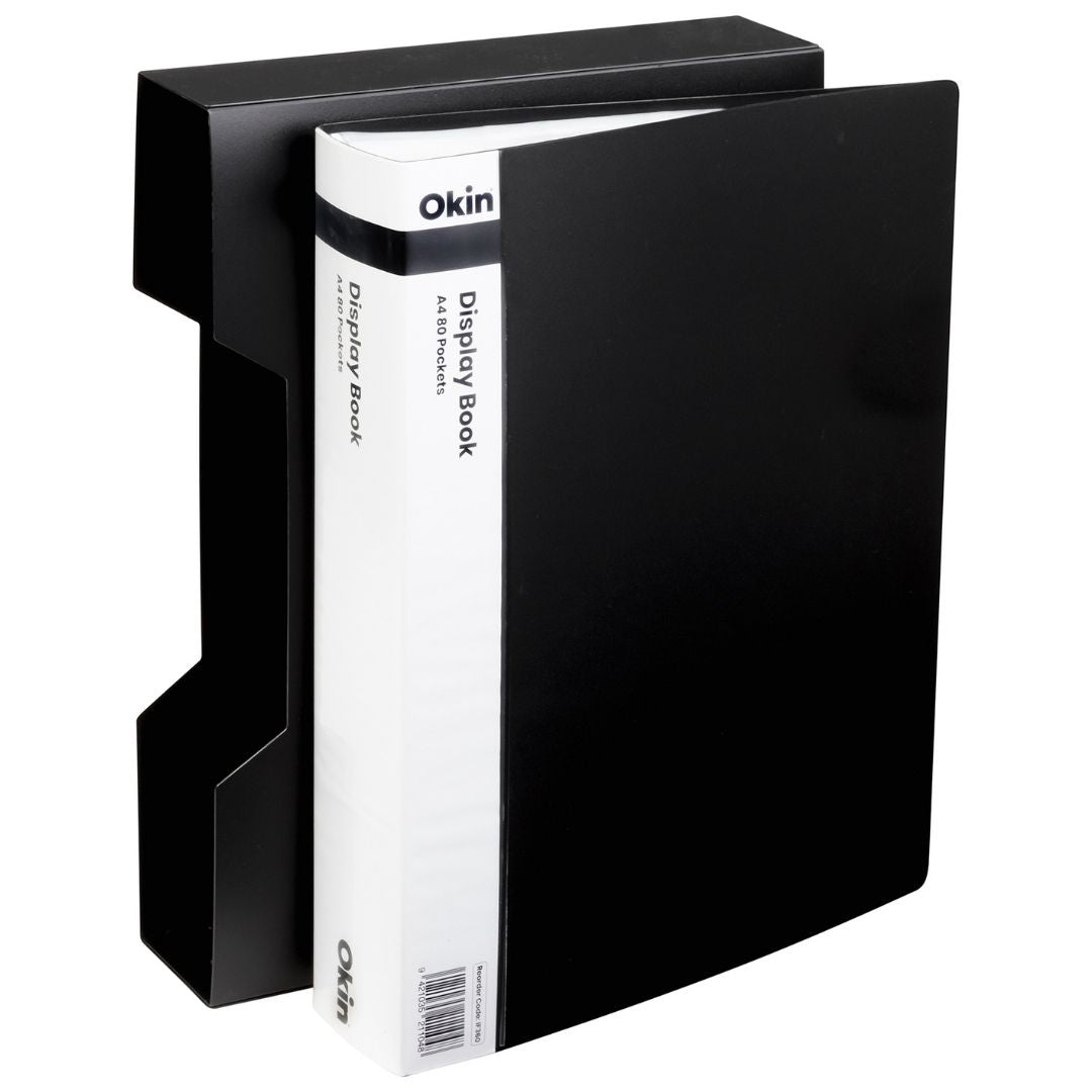 Okin Display Book A4 With Insert Spine 80 Pocket With Case
