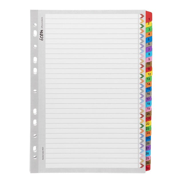 Icon Cardboard Indices With Reinforced Tabs 1-31
