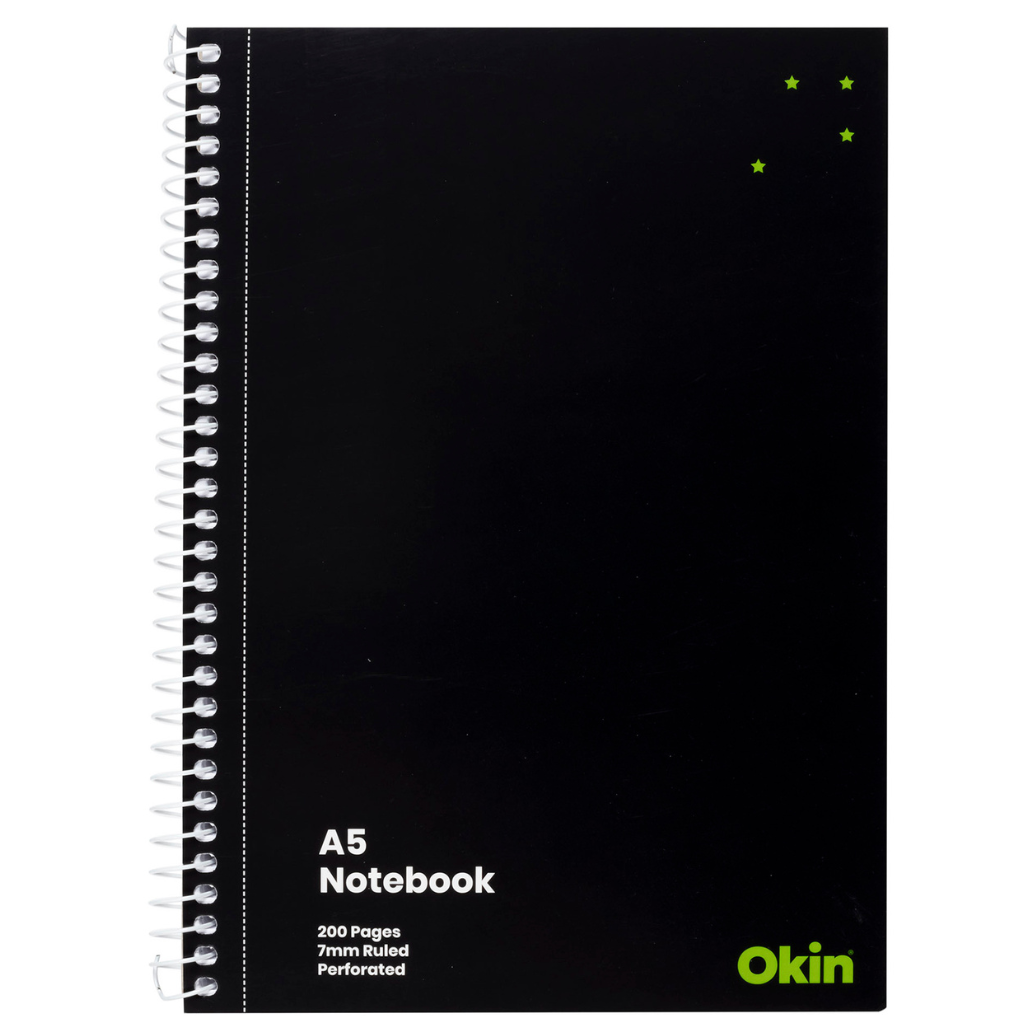Okin Spiral A5 Soft Cover Notebooks - Pack Of 3