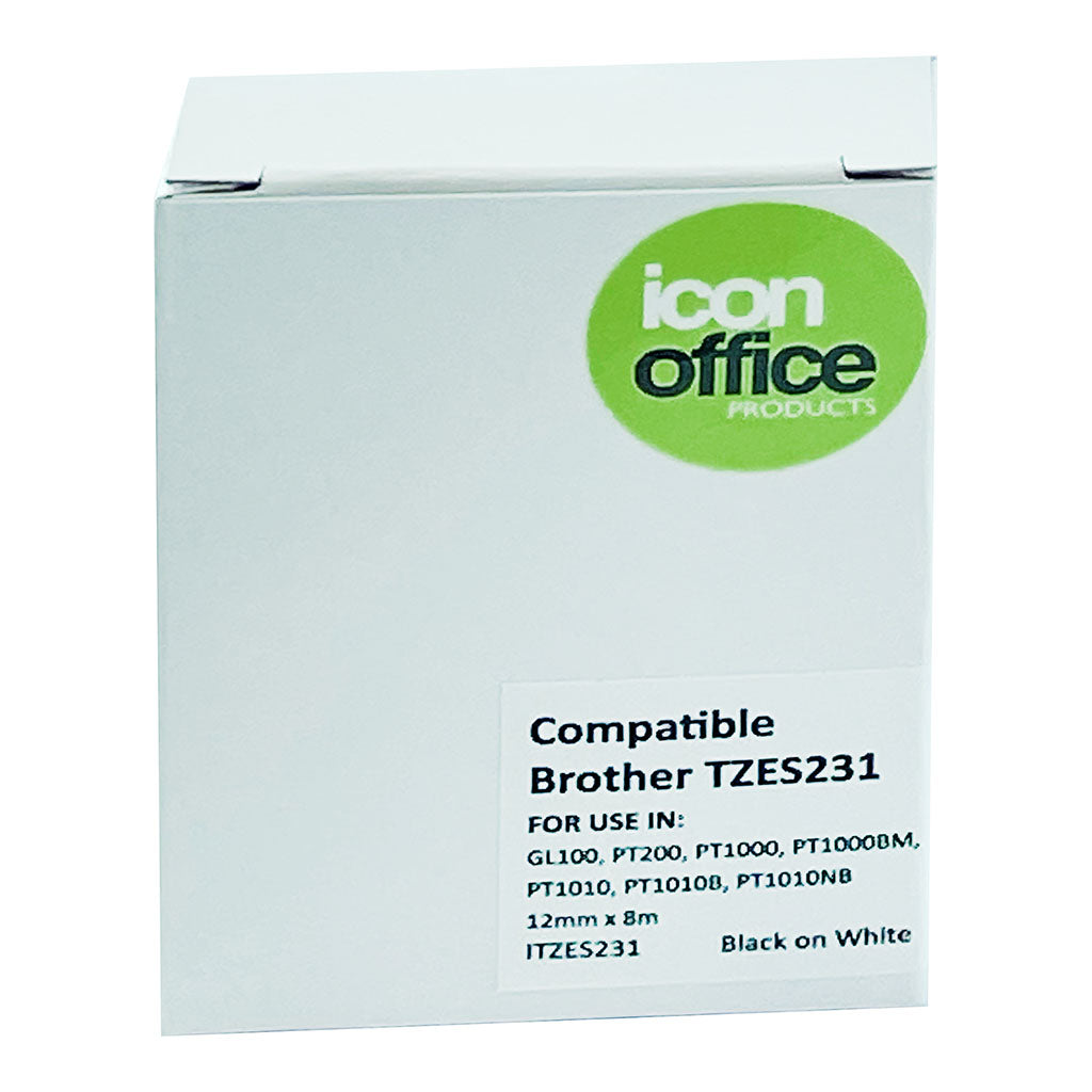 Okin Compatible Brother Strong TZ Tape 12mm Black on White