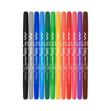Jovi Washable Felt Pen D/Ended 12 Pack