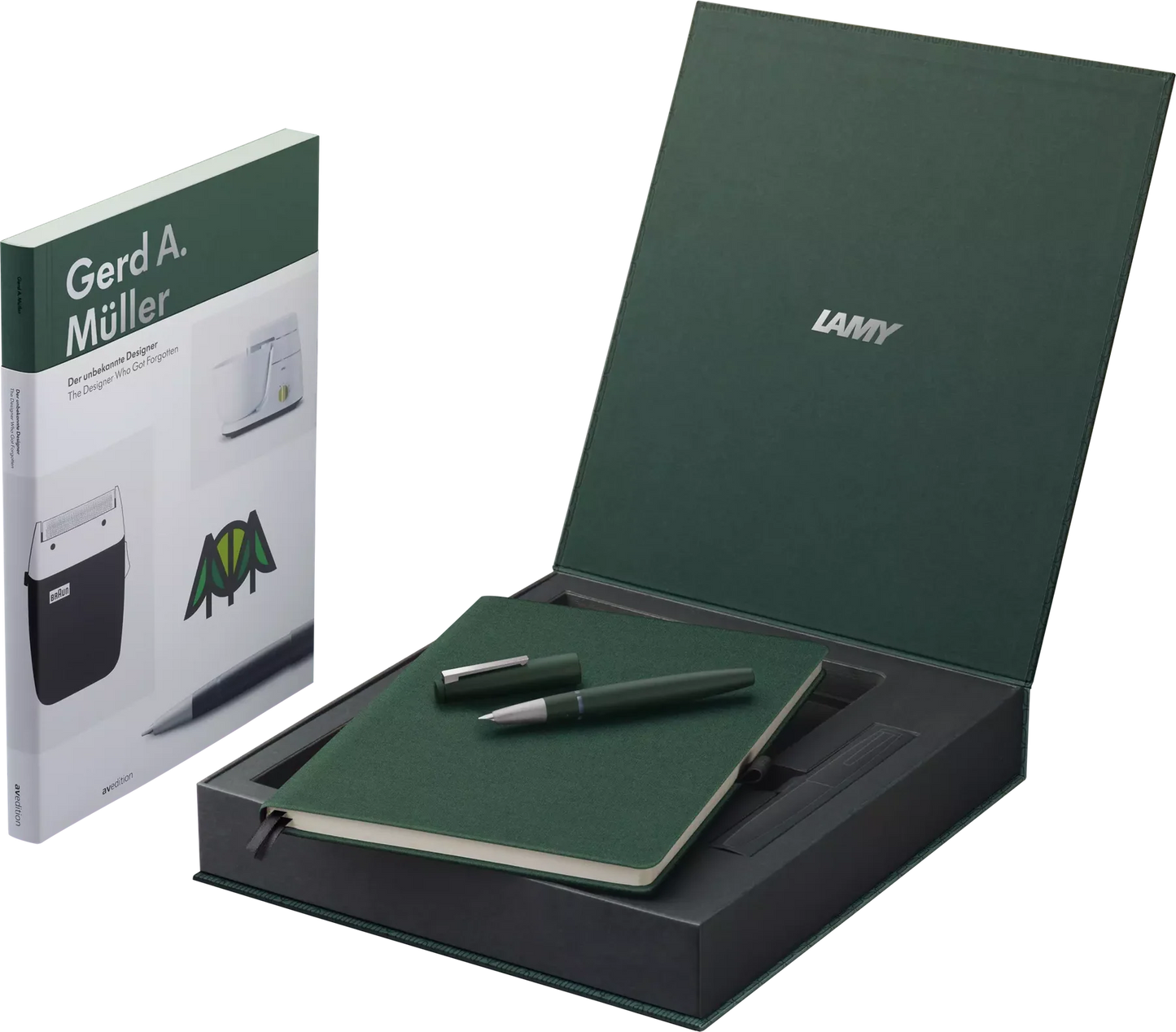 Lamy 2000 LE Fountain Pen Pine Green with Notebook B5 Set