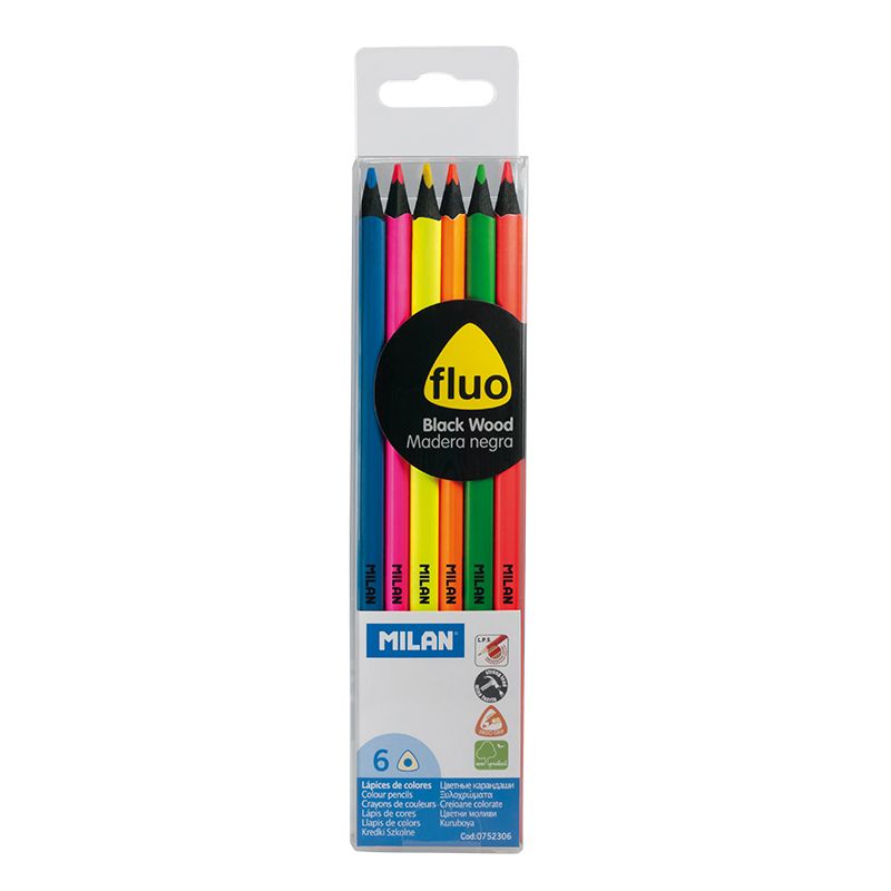 Milan Fluoro Pencils - Pack Of 6