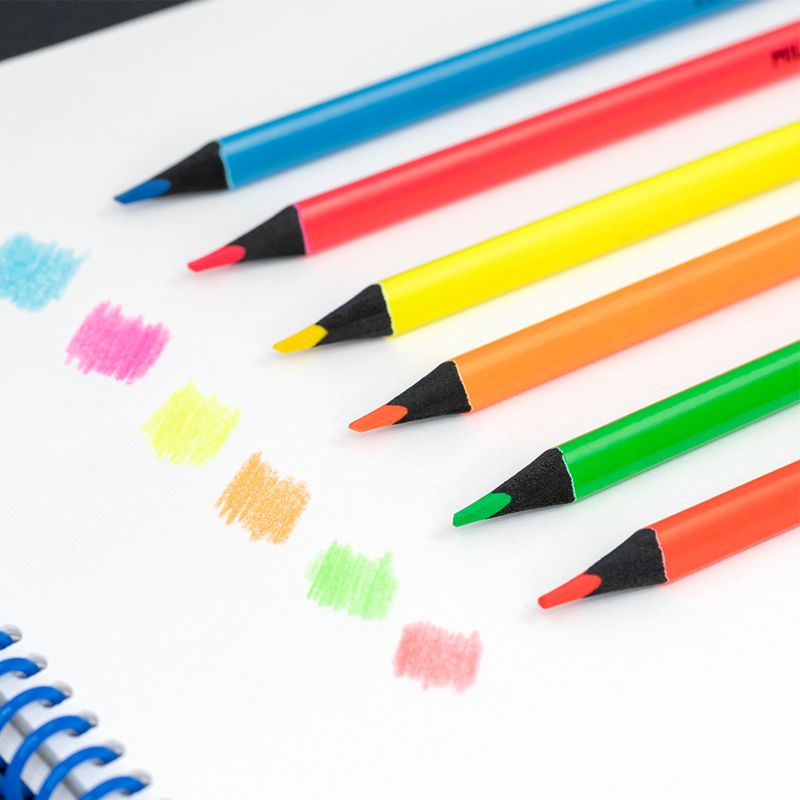 Milan Fluoro Pencils - Pack Of 6