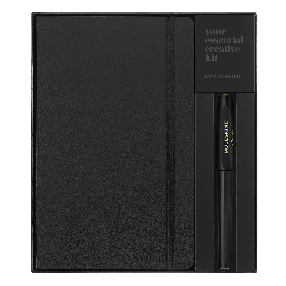 Moleskine Kaweco Black Large Ruled Rollerball & Notebook Set