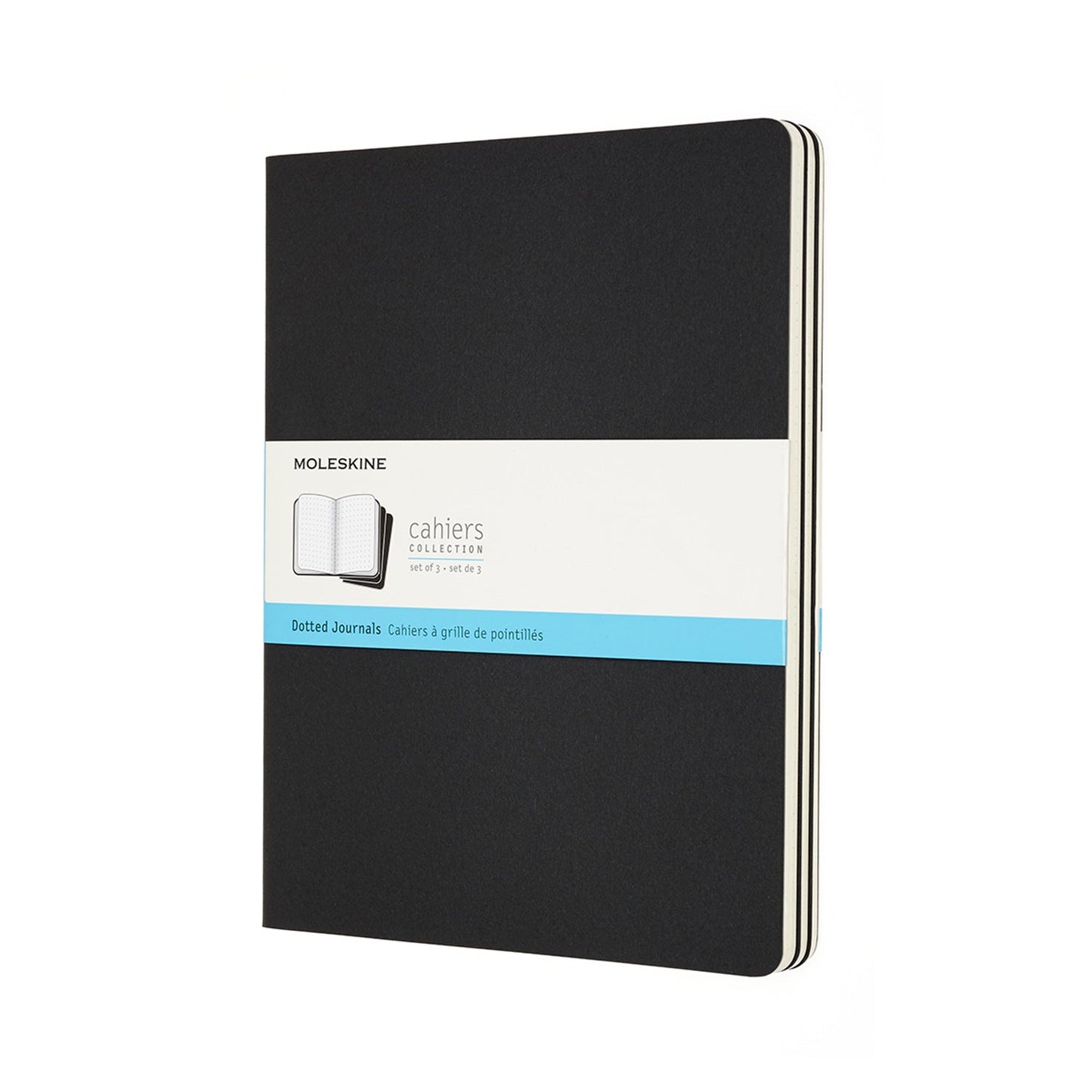 Moleskine Cahier Xtra Large Dot Black Journals Pack Of 3