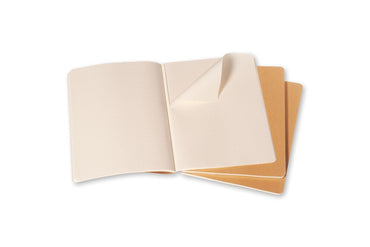 Moleskine X-large Kraft Brown Ruled Journals Pack of 3