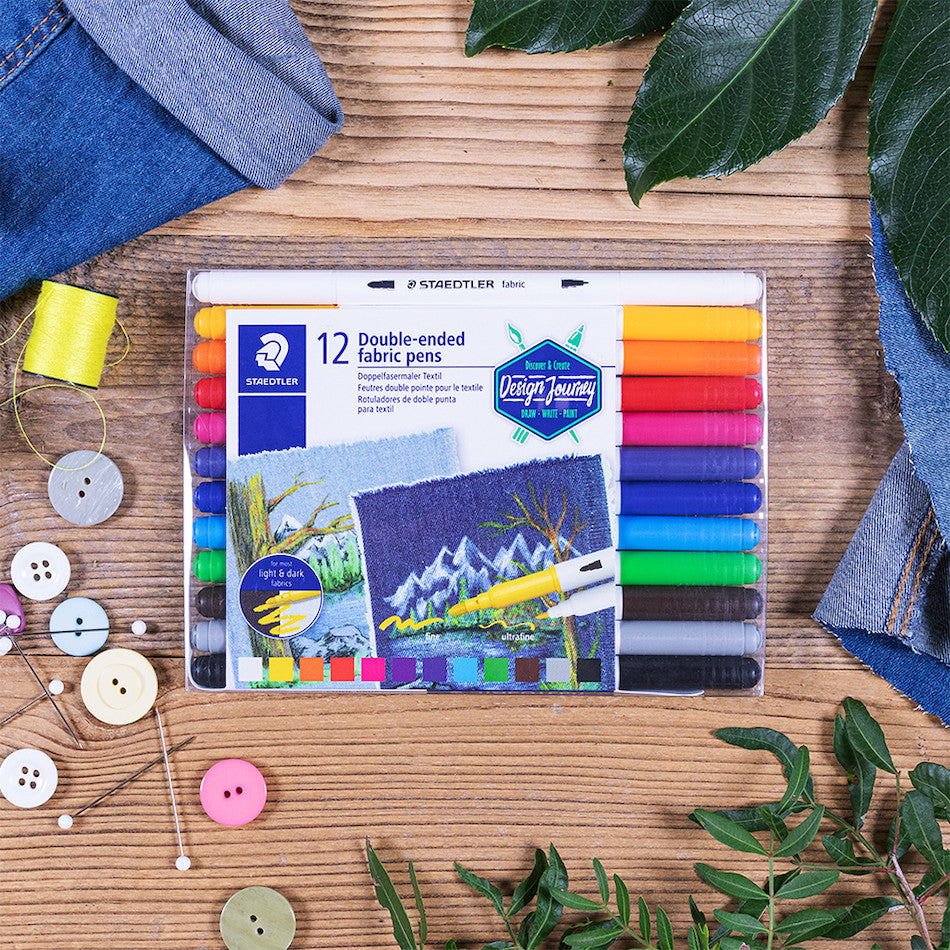Staedtler Double-ended Fabric Pen Set of 12