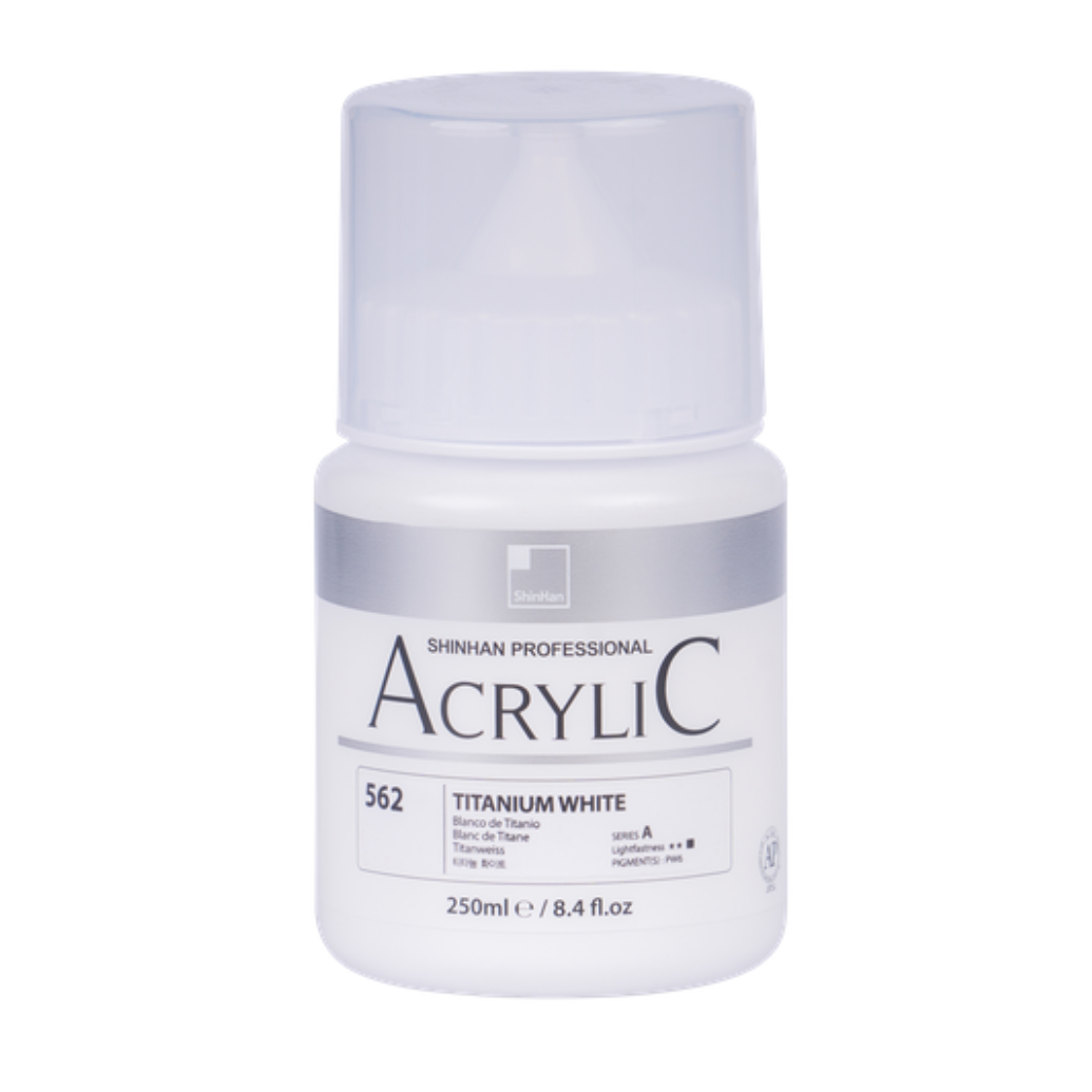 ShinHan Professional 250ml Acrylic Paint Titanium White