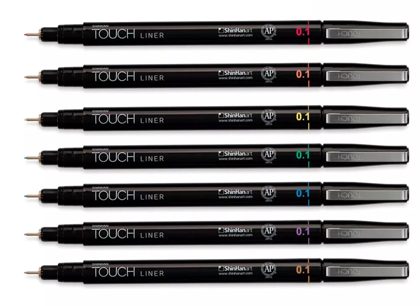 ShinHan Touch Liner Set of 7 Colours 0.1MM